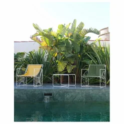 New Honoré Fauteuil Eldorado outdoor soleil en toile déperlante | Blanc