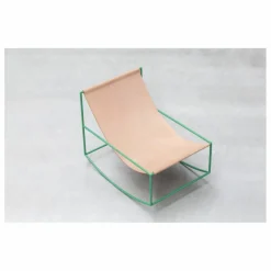 Valerie Objects Fauteuil en cuir Rocking Chair Vert Online