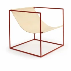 Discount Valerie Objects Fauteuil en cuir Solo Seat Rouge