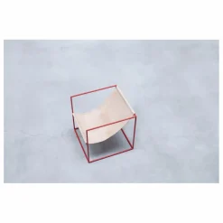 Discount Valerie Objects Fauteuil en cuir Solo Seat Rouge