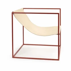 Discount Valerie Objects Fauteuil en cuir Solo Seat Rouge