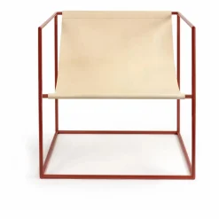 Discount Valerie Objects Fauteuil en cuir Solo Seat Rouge