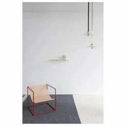 Discount Valerie Objects Fauteuil en cuir Solo Seat Rouge