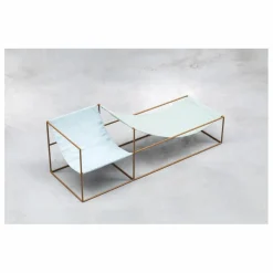 Valerie Objects Fauteuil en lin Duo Seat Multicolore Best