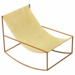 Valerie Objects Fauteuil en lin Rocking Chair