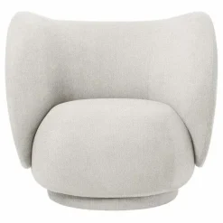 Ferm Living Fauteuil en tissu bouclé Rico | Crème Best