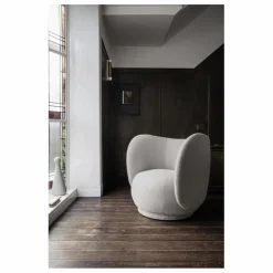 Ferm Living Fauteuil en tissu bouclé Rico | Crème Best