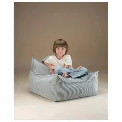Wigiwama Fauteuil en velours côtelé | Bleu Clair