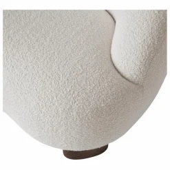 Best & Tradition Fauteuil lounge Margas LC1 piètement en noyer | Ivoire