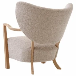 Discount & Tradition Fauteuil Wulff ATD2, piétement en chêne | Beige