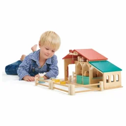 Best Tender Leaf Toys Ferme en bois et ses accessoires Multicolore