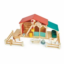 Best Tender Leaf Toys Ferme en bois et ses accessoires Multicolore
