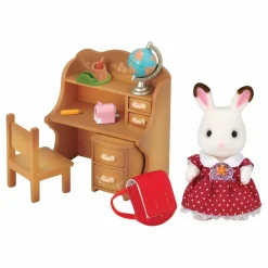Sylvanian Families Fille Lapin Chocolat et Bureau