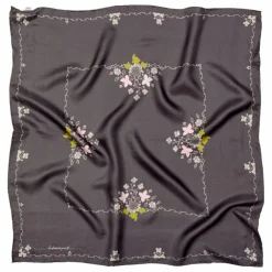 Becksöndergaard Foulard Brodaria Sia Soie | Gris anthracite Online