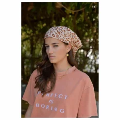 Online Marlot Paris Foulard Kate Léopard Voile de Coton - Collection Femme | Rose pâle