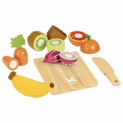 Vilac Fruits et légumes à découper en bois - Set de 7