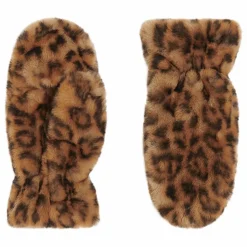 Hot Apparis Gants Coco Léopard Fibres Recyclées | Camel