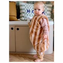 Hot Tante Reine Gigoteuse à pieds en coton bio Mocha Latte Caramel