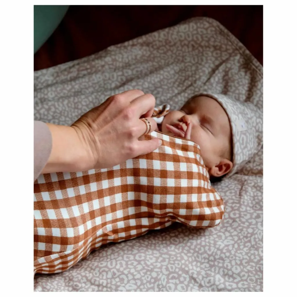 Hot Tante Reine Gigoteuse d'emmaillotage en coton bio Vichy | Caramel