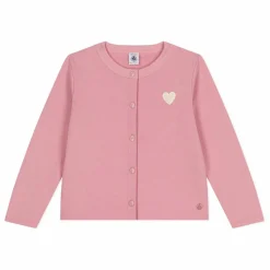 Best Petit Bateau Gilet Binette Molleton Bio | Rose
