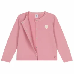 Best Petit Bateau Gilet Binette Molleton Bio | Rose