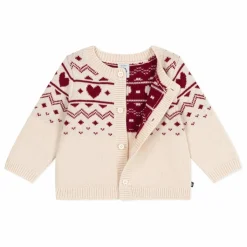 Petit Bateau Pulls, Gilets|Gilet Cœurs Laine Bébé |