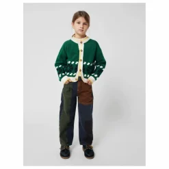 New Bobo Choses Gilet Jacquard Laine | Vert