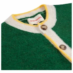 New Bobo Choses Gilet Jacquard Laine | Vert