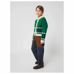 New Bobo Choses Gilet Jacquard Laine | Vert