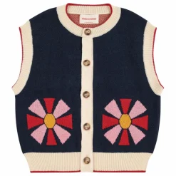 Discount Bobo Choses Gilet Kaleidoscope Coton Bio | Bleu marine