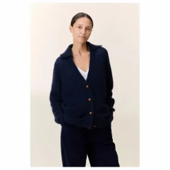 Leon & Harper Gilet Marloup Core Super Kid Mohair | Bleu marine Outlet