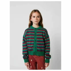 Bobo Choses Gilet Rayé Coton Bio | Vert