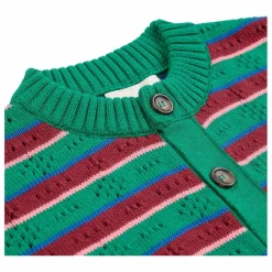 Bobo Choses Gilet Rayé Coton Bio | Vert