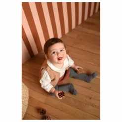 New Lililotte Gilet Sans Manches Agathe Façon Fourrure Bébé | Marron