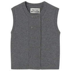 Femme The Tiny Big Sister Gilet Sans Manches Boutonné Laine Mérinos |