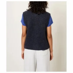 New American Vintage Gilet Sans Manches East Alpaga | Bleu marine