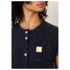 New American Vintage Gilet Sans Manches East Alpaga | Bleu marine