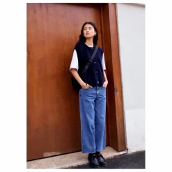 Outlet Surprise Paris Gilet Sans Manches Margaux Laine Mérinos et Cachemire | Bleu marine