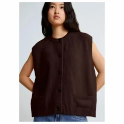 Surprise Paris Gilet Sans Manches Margaux Laine Mérinos et Cachemire | Chocolat