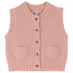 Enfant Emile et Ida Pulls, Gilets|Gilet Sans Manches Uni Laine |