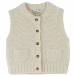 Enfant Emile et Ida Gilet Sans Manches Uni Laine |