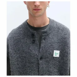 Online American Vintage Gilet Sans Manches Vitow Laine et Alpaga | Acier