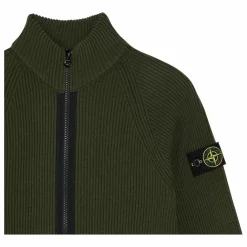 Enfant Stone Island Pulls, Gilets|Pulls, Gilets|Gilet Zippé Logo Laine |