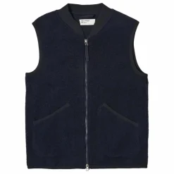 Online Universal Works Gilet Zippé Sans Manches | Bleu marine