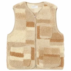 Universal Works Gilet Zippé Sans Manches Patchwork | Sable Sale
