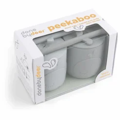 Done by deer Tasses Et Gobelets D'Apprentissage|Premiers Repas|Gobelet et paille Wally - Set de 2 |