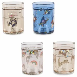 Konges Sløjd Tasses Et Gobelets D'Apprentissage|Premiers Repas|Gobelets glitter - Set de 4 |