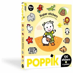 New Poppik Gommettes Les Animaux Multicolore
