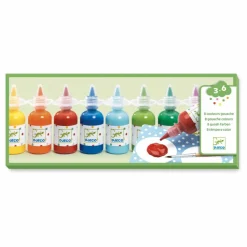 Djeco Gouaches bouteilles - Set de 8 Multicolore