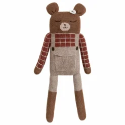Main Sauvage Grand doudou Ourson salopette | Sienne Hot